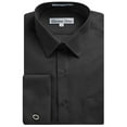 thumbnail image 1 of Gentlemens Collection Men's 1916FC French Cuff Solid Dress Shirt - Charcoal - 22 4-5, 1 of 2