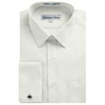 thumbnail image 1 of Gentlemens Collection Men's 1916FC French Cuff Solid Dress Shirt - Ecru - 16 2-3, 1 of 2