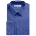 thumbnail image 1 of Gentlemens Collection Men's 1916FC French Cuff Solid Dress Shirt - FR. Blue - 15 2-3, 1 of 2