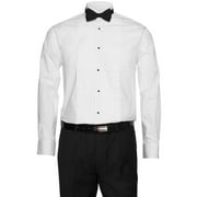 Gentlemens Collection Men's 1942 Lay Down Collar Tuxedo Shirt - White - 16.5 6-7