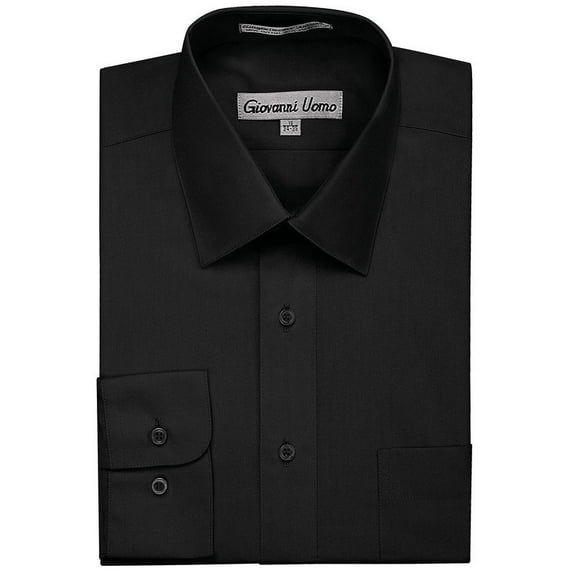 Gentlemens Collection Mens Dress Shirts - Regular Fit Long Sleeve Solid Dress Shirt - Best Dress Shirts for Men