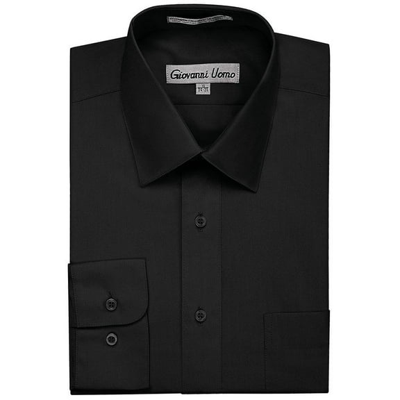 Gentlemens Collection Mens Dress Shirts - Regular Fit Long Sleeve Solid Dress Shirt - Best Dress Shirts for Men