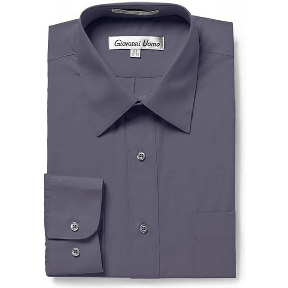 Gentlemens Collection Mens Dress Shirts - Regular Fit Long Sleeve Solid Dress Shirt - Best Dress Shirts for Men