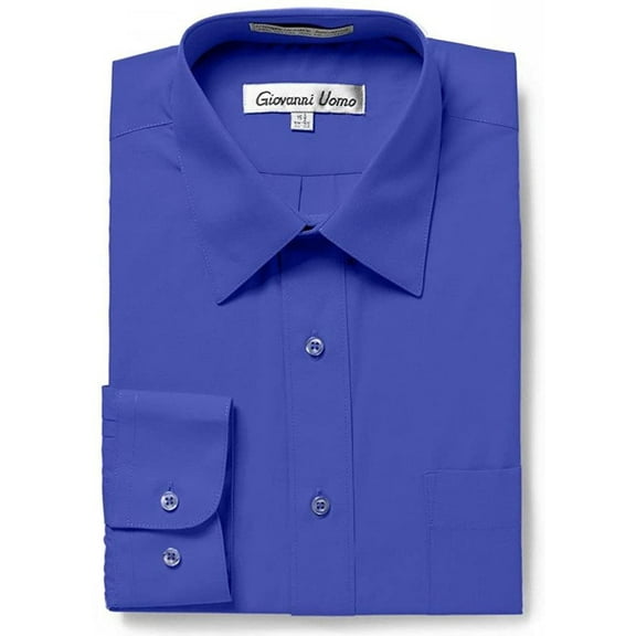 Gentlemens Collection Mens Dress Shirts - Regular Fit Long Sleeve Solid Dress Shirt - Best Dress Shirts for Men