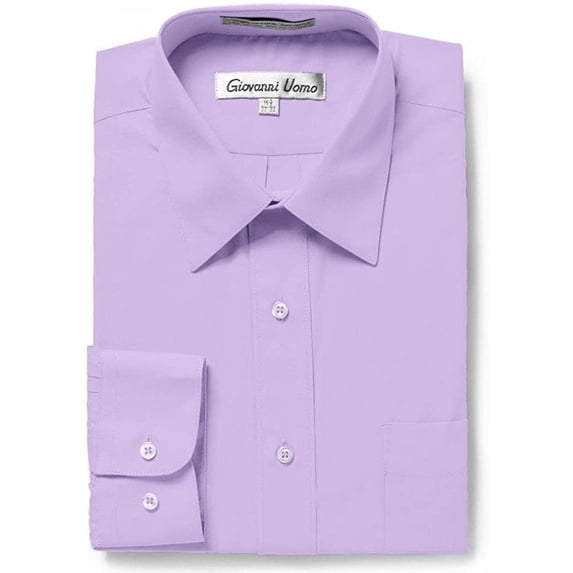Gentlemens Collection Mens Dress Shirts - Regular Fit Long Sleeve Solid Dress Shirt - Best Dress Shirts for Men