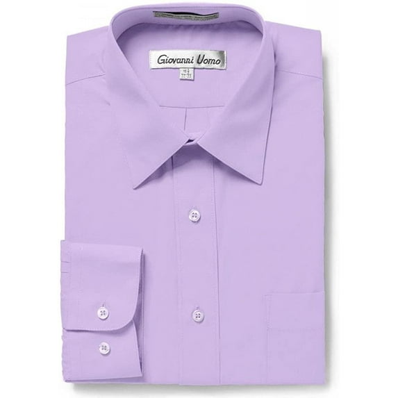 Gentlemens Collection Mens Dress Shirts - Regular Fit Long Sleeve Solid Dress Shirt - Best Dress Shirts for Men