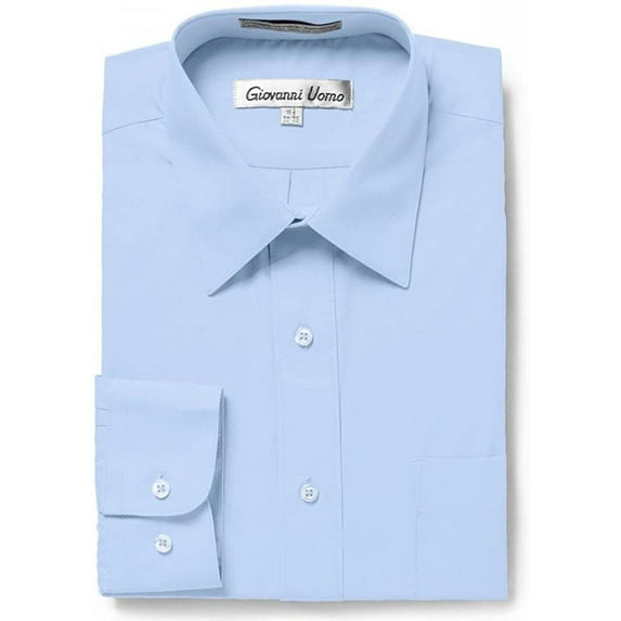 Gentlemens Collection Mens Dress Shirts - Regular Fit Long Sleeve Solid Dress Shirt - Best Dress Shirts for Men