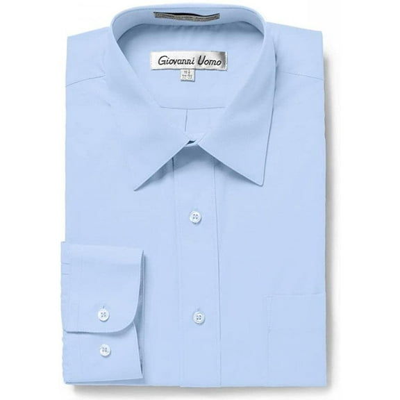 Gentlemens Collection Mens Dress Shirts - Regular Fit Long Sleeve Solid Dress Shirt - Best Dress Shirts for Men