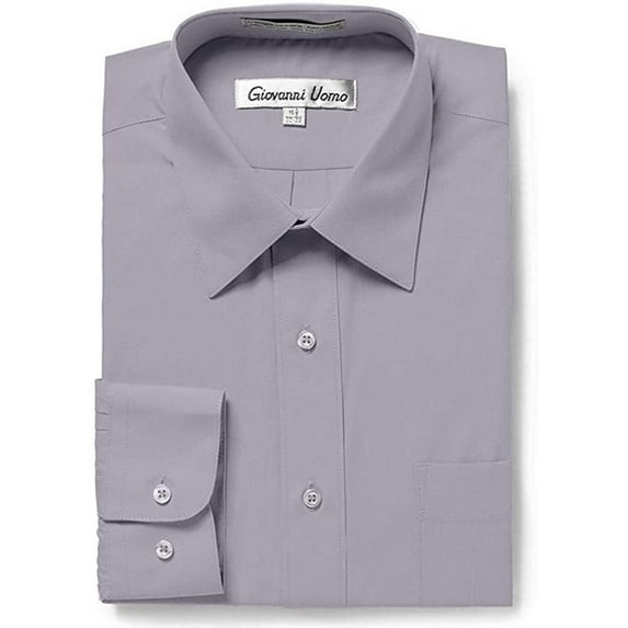 Gentlemens Collection Mens Dress Shirts - Regular Fit Long Sleeve Solid Dress Shirt - Best Dress Shirts for Men