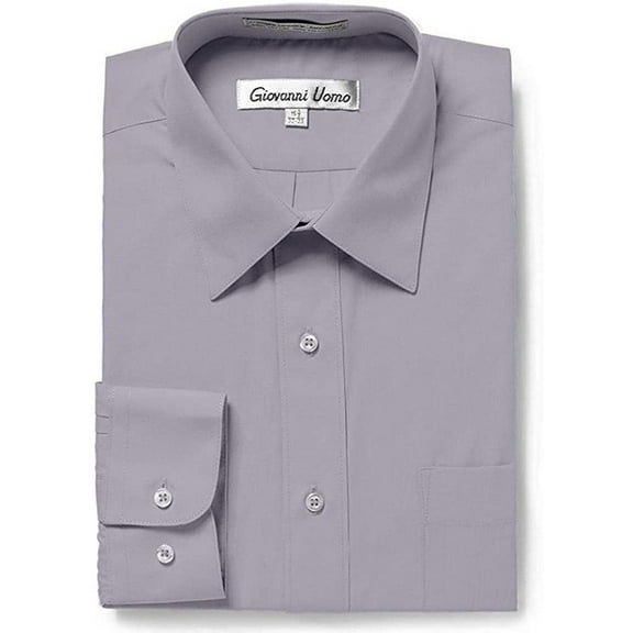 Gentlemens Collection Mens Dress Shirts - Regular Fit Long Sleeve Solid Dress Shirt - Best Dress Shirts for Men