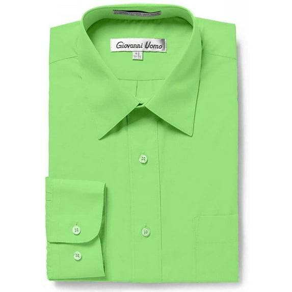 Gentlemens Collection Mens Dress Shirts - Regular Fit Long Sleeve Solid Dress Shirt - Best Dress Shirts for Men