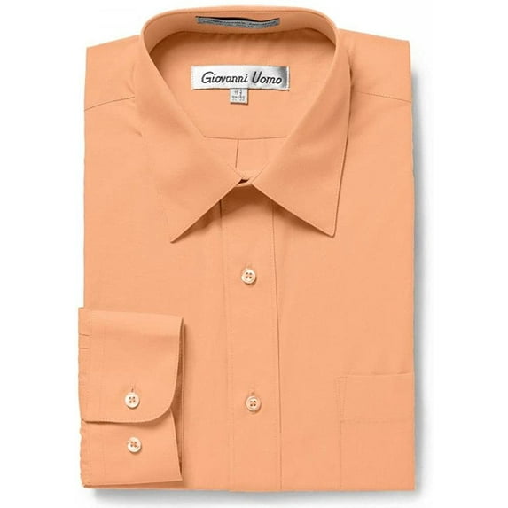 Gentlemens Collection Mens Dress Shirts - Regular Fit Long Sleeve Solid Dress Shirt - Best Dress Shirts for Men