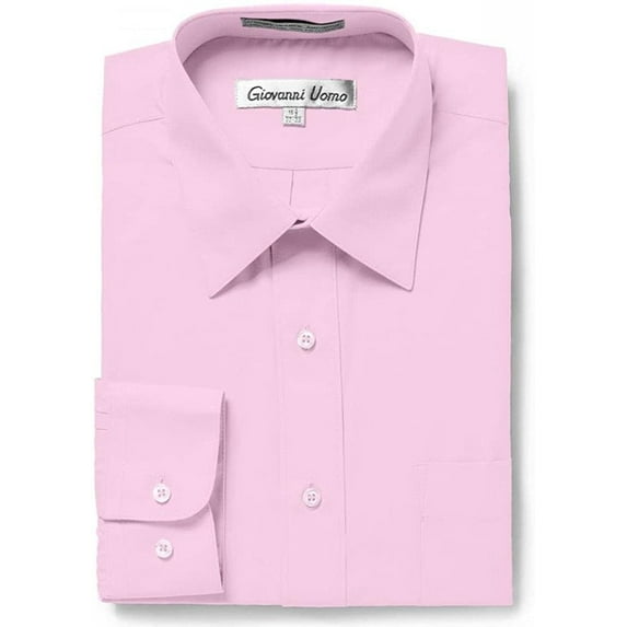 Gentlemens Collection Mens Dress Shirts - Regular Fit Long Sleeve Solid Dress Shirt - Best Dress Shirts for Men