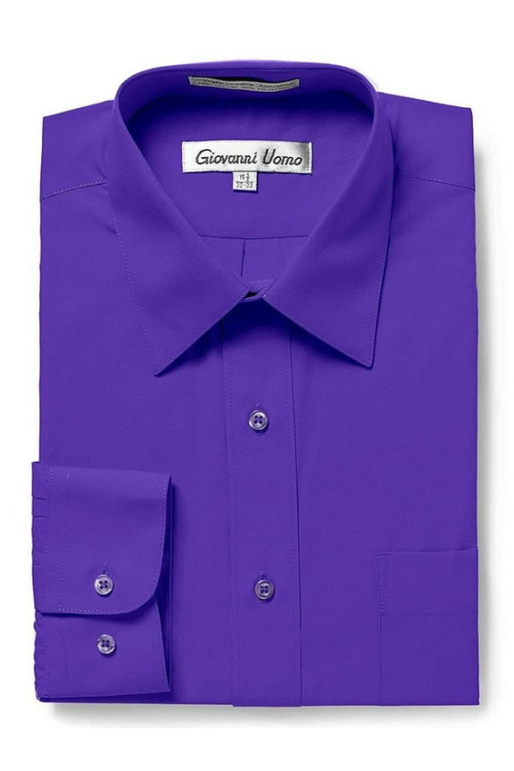 Mens Dress Shirts - Regular Fit Long Sleeve Solid Dress Shirt - Best Dress Shirts for Men