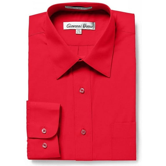 Gentlemens Collection Mens Dress Shirts - Regular Fit Long Sleeve Solid Dress Shirt - Best Dress Shirts for Men