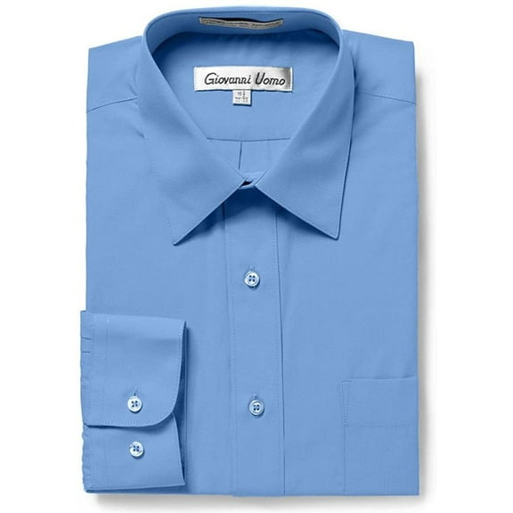 Gentlemens Collection Mens Dress Shirts - Regular Fit Long Sleeve Solid Dress Shirt - Best Dress Shirts for Men