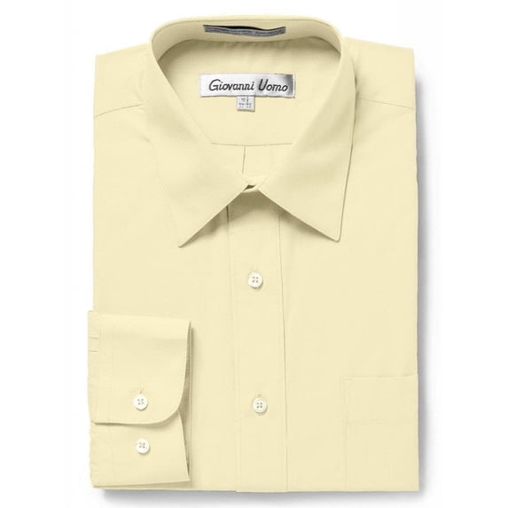 Gentlemens Collection Mens Dress Shirts - Regular Fit Long Sleeve Solid Dress Shirt - Best Dress Shirts for Men