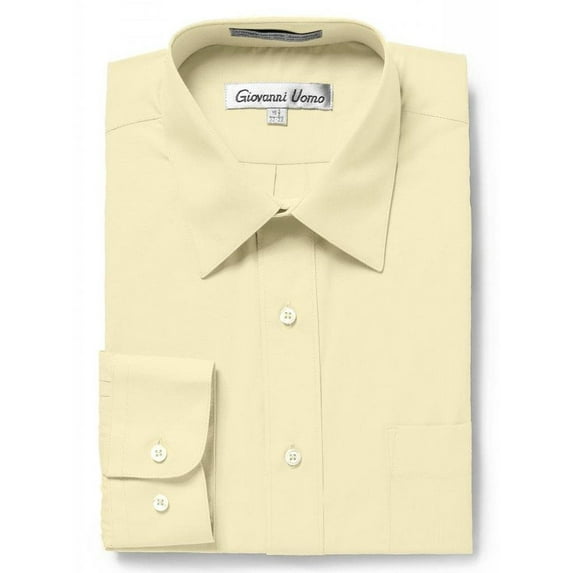 Gentlemens Collection Mens Dress Shirts - Regular Fit Long Sleeve Solid Dress Shirt - Best Dress Shirts for Men