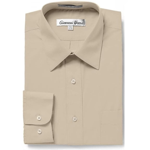 Gentlemens Collection Mens Dress Shirts - Regular Fit Long Sleeve Solid Dress Shirt - Best Dress Shirts for Men