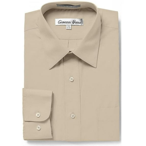 Gentlemens Collection Mens Dress Shirts - Regular Fit Long Sleeve Solid Dress Shirt - Best Dress Shirts for Men