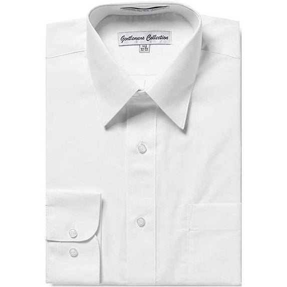 Gentlemens Collection Mens Dress Shirts - Regular Fit Long Sleeve Solid Dress Shirt - Best Dress Shirts for Men