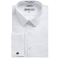 thumbnail image 1 of Gentlemens Collection Men's Slim Fit French Cuff Solid Dress Shirt - Colors Cufflink included, 1 of 7