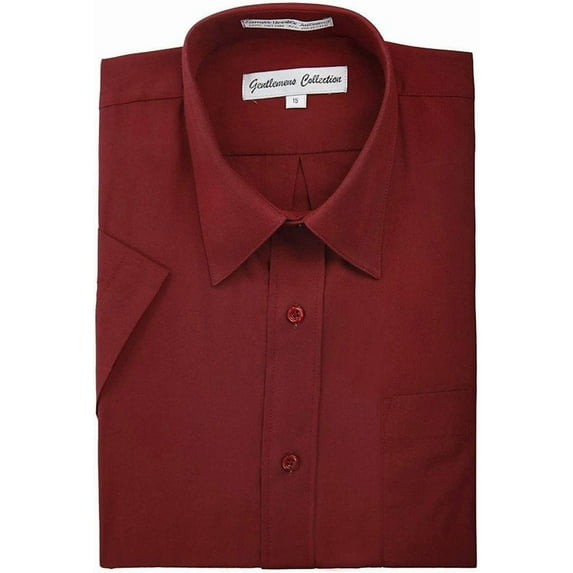 Gentlemens Collection Mens Dress Shirts, Classic Fit Easy Care Mens Short Sleeve Dress Shirts for Men