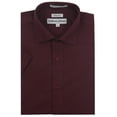 thumbnail image 1 of Gentlemens Collection Mens 1904S Short Sleeve Slim Fit Easy Care Dress Shirt - Burgundy -18.5, 1 of 1