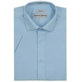 thumbnail image 1 of Gentlemens Collection Mens 1904S Short Sleeve Slim Fit Easy Care Dress Shirt - Light Blue -19.5, 1 of 1