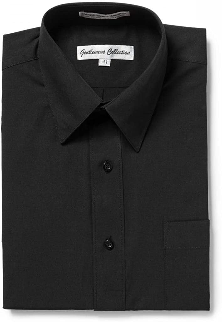 Gentlemens Collection Mens Short Sleeve Classic Fit Wrinkle Free Dress