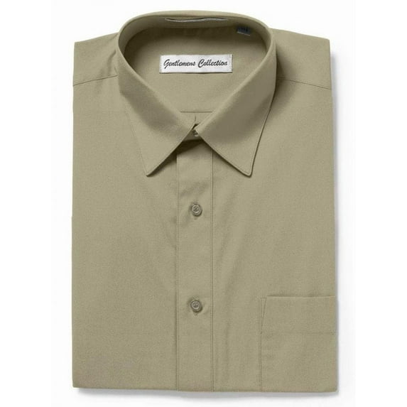 Gentlemens Collection Mens Dress Shirts, Classic Fit Easy Care Mens Short Sleeve Dress Shirts for Men