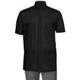 thumbnail image 1 of Gentlemens Collection Mens Short Sleeve Linen Look Guayabera Shirt, 1 of 6