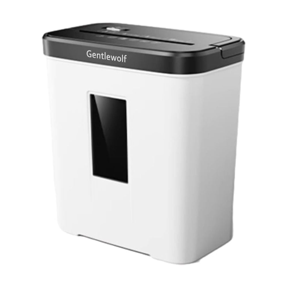 Gentlewolf Paper shredding machines, 6-Sheet Crosscut Paper and Credit Card Shredder for Home Office with Handle for Document