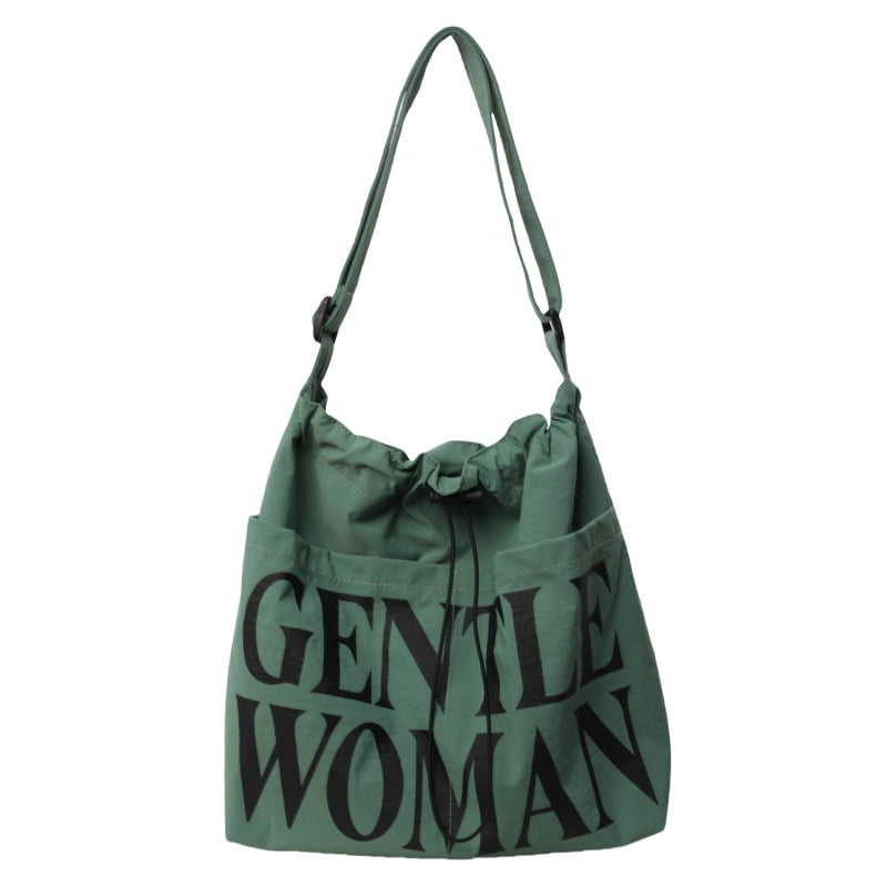 Gentlewoman® Aesthetic Canvas Tote Bag Crossbody Bags with Inner Pocket for Women, Large Capacity Shoulder Bag for Travel Work Sport，Green