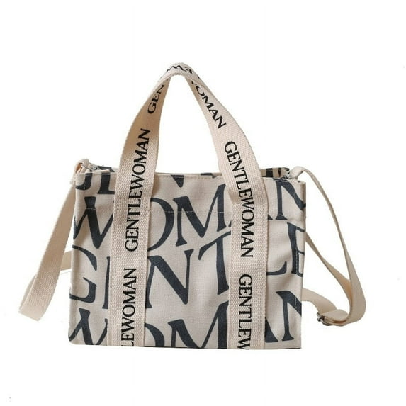 Gentlewoman® Womens Daily Tote Bag, Crossbody, Shoulder Bag, Magnetic clasp Canvas Tote Bag For Designer Aesthetic Bag Travel Tote,Black