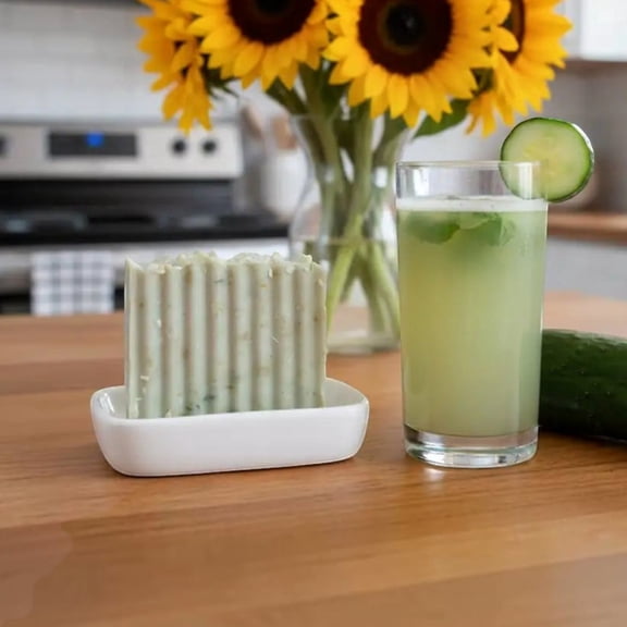 Infinite Storefront Handmade Cucumber Bath Soap, Cucumber Scent, 4 oz Bar