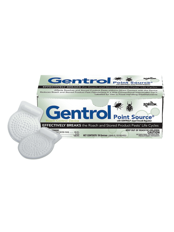 Point Source Roach Control Devices - Up to 90 Days Control of Roaches in Sensitive Areas like Kitchens - 1 Box = 20 Devices