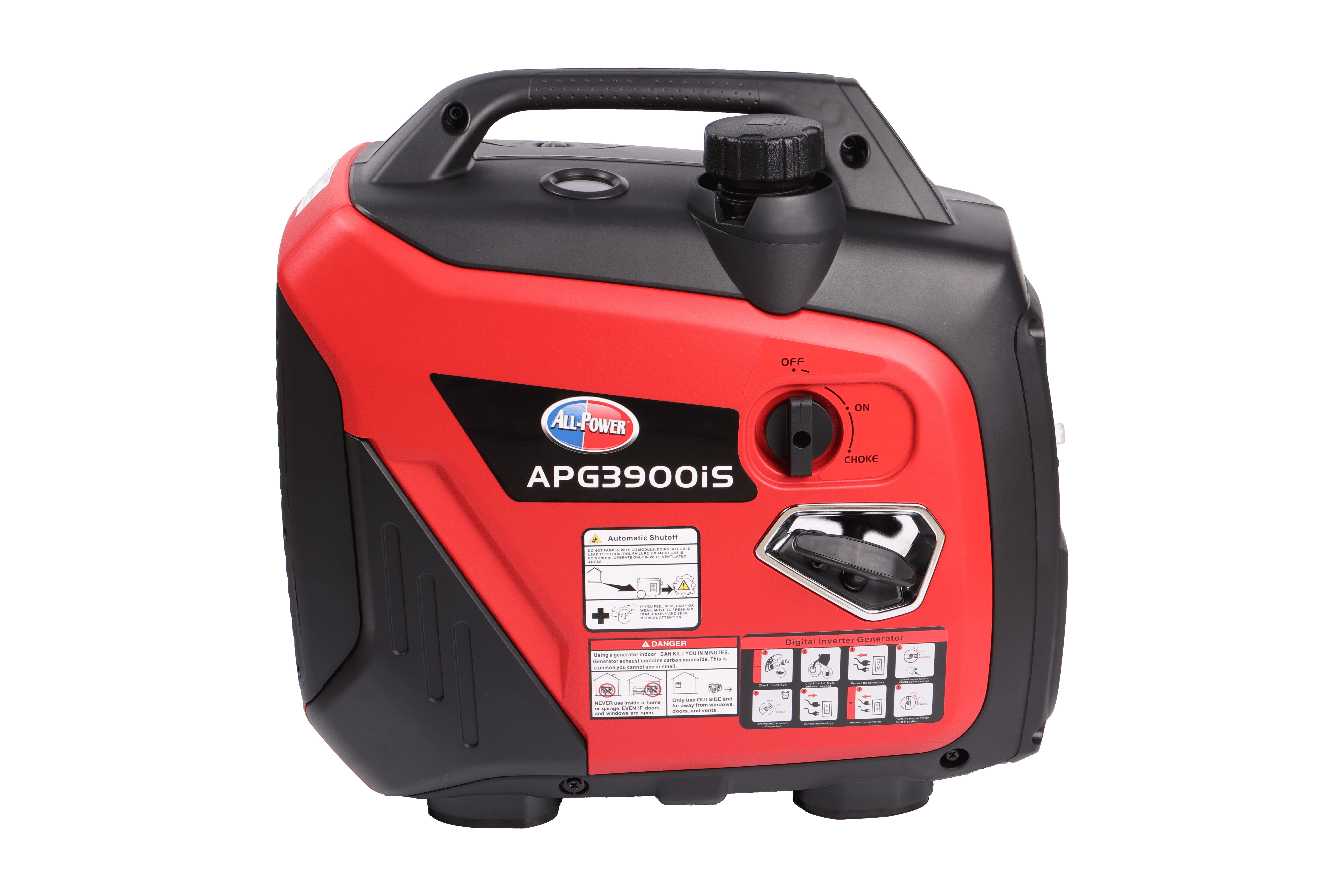 Gentron 3000W Quiet Inverter Generator, 3300W Peak Power, 19.5kg Portable, 67.6dB Low Noise, Commercial Generator for Job Site, Small Business, Outdoor Work, Home Backup