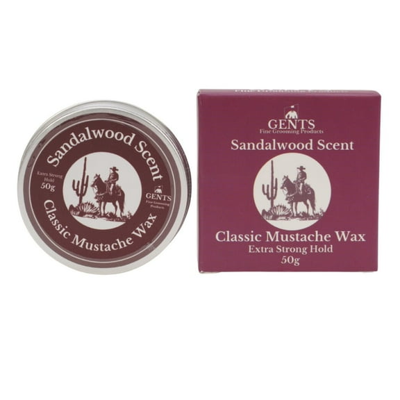 Gents Sandalwood Scented Mustache Wax Strong Hold & Natural Finish Tame, Shape, and Style Your Mustache with a Rich Woodsy Scent