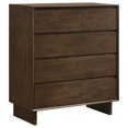 thumbnail image 1 of Genu Tall Dresser Chest, 4 Drawers, Fingertip Handles, Walnut Brown, 1 of 5