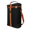 thumbnail image 1 of Genucci Three bottle Leakproof Wine Cooler and Picnic Bag (Black) Tote for hiking, camping, beach parties, picnics, Spring, Summer, Fall, 1 of 10