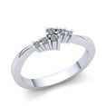 thumbnail image 1 of Genuine 0.15ct Round Cut Diamond Ladies Bridal Stackable Anniversary Wedding Band Solid 14K Rose, White or Yellow Gold FG VS, 1 of 3