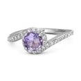 thumbnail image 1 of Genuine 0.25 Ctw Amethyst 925 Sterling Silver Women Valentines Day Gifts Ring, 1 of 3