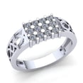 thumbnail image 1 of Genuine 0.25ctw Round Cut Diamond Mens Cluster Engagement Anniversary Ring Solid 10K Rose, White or Yellow Gold H SI2, 1 of 3