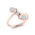 thumbnail image 1 of Genuine 0.3ctw Round Cut Diamond Prong Fancy Forever Us Engagement Ring Bridal Wedding Solid 18K Gold G SI1, 1 of 3