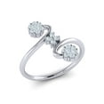 thumbnail image 1 of Genuine 0.3ctw Round Cut Diamond Prong Fancy Forever Us Engagement Ring Bridal Wedding Solid 18K Gold G SI1, 1 of 3