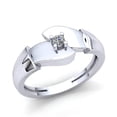 thumbnail image 1 of Genuine 0.4ct Round Cut Diamond Mens Fancy Solitaire Anniversary Engagement Ring Solid 14K Rose, White or Yellow Gold GH SI1, 1 of 3