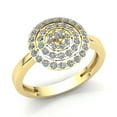 thumbnail image 1 of Genuine 0.75ct Round Cut Diamond Ladies Bridal Halo Anniversary Engagement Ring Solid 14K Rose, White or Yellow Gold IJ SI2, 1 of 3