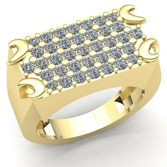 Genuine 0.75ct Round Cut Diamond Mens Personalized Vintage Anniversary Wedding Band Solid 10K Rose, White or Yellow Gold GH I1-I2