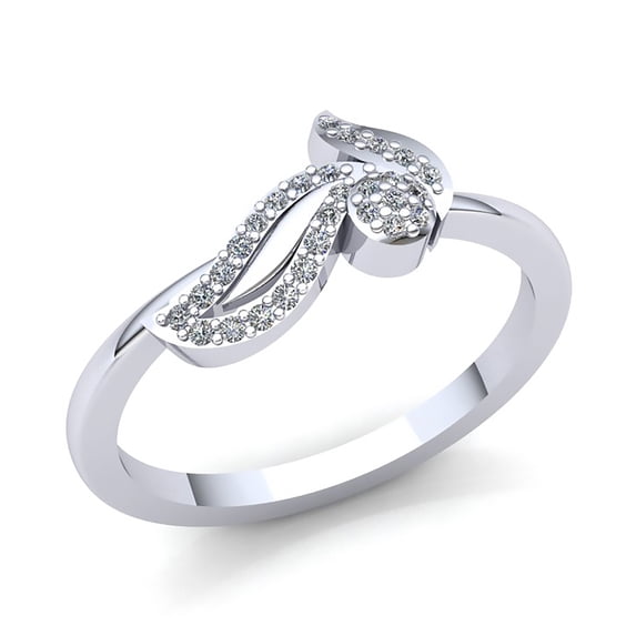 Genuine 0.75ctw Round Cut Diamond Ladies Bridal Leaf Anniversary Wedding Band Solid 14K Rose, White or Yellow Gold IJ SI2